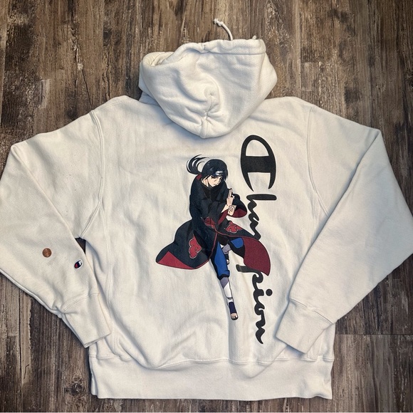 Naruto x Champion white pullover hoodie reverse weave anime men’s medium‎ - Picture 8 of 9